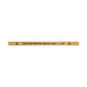 Horizontal Full Color 1" x 20" Brass Signs