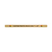 Horizontal Full Color 1" x 20" Brass Signs