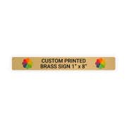 Horizontal Full Color 1" x 8" Brass Signs