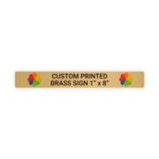 Horizontal Full Color 1" x 8" Brass Signs