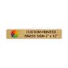 Horizontal Full Color Brass Signs 2" x 12"