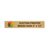 Horizontal Full Color Brass Signs 2" x 12"