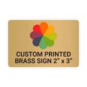 Horizontal Full Color 2" x 3" Brass Signs