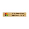Horizontal Full Color Brass Signs 3" x 18"