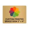 Horizontal Full Color Brass Signs 3" x 4"