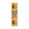 Vertical Full Color Brass Signs 16" x 4"