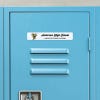 1" x 6" Custom Plastic Sign on a Locker