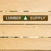 1" x 8" custom plastic sign for a lumber company