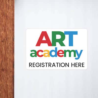 Color 2" x 3" Horizontal Sign - alternate view