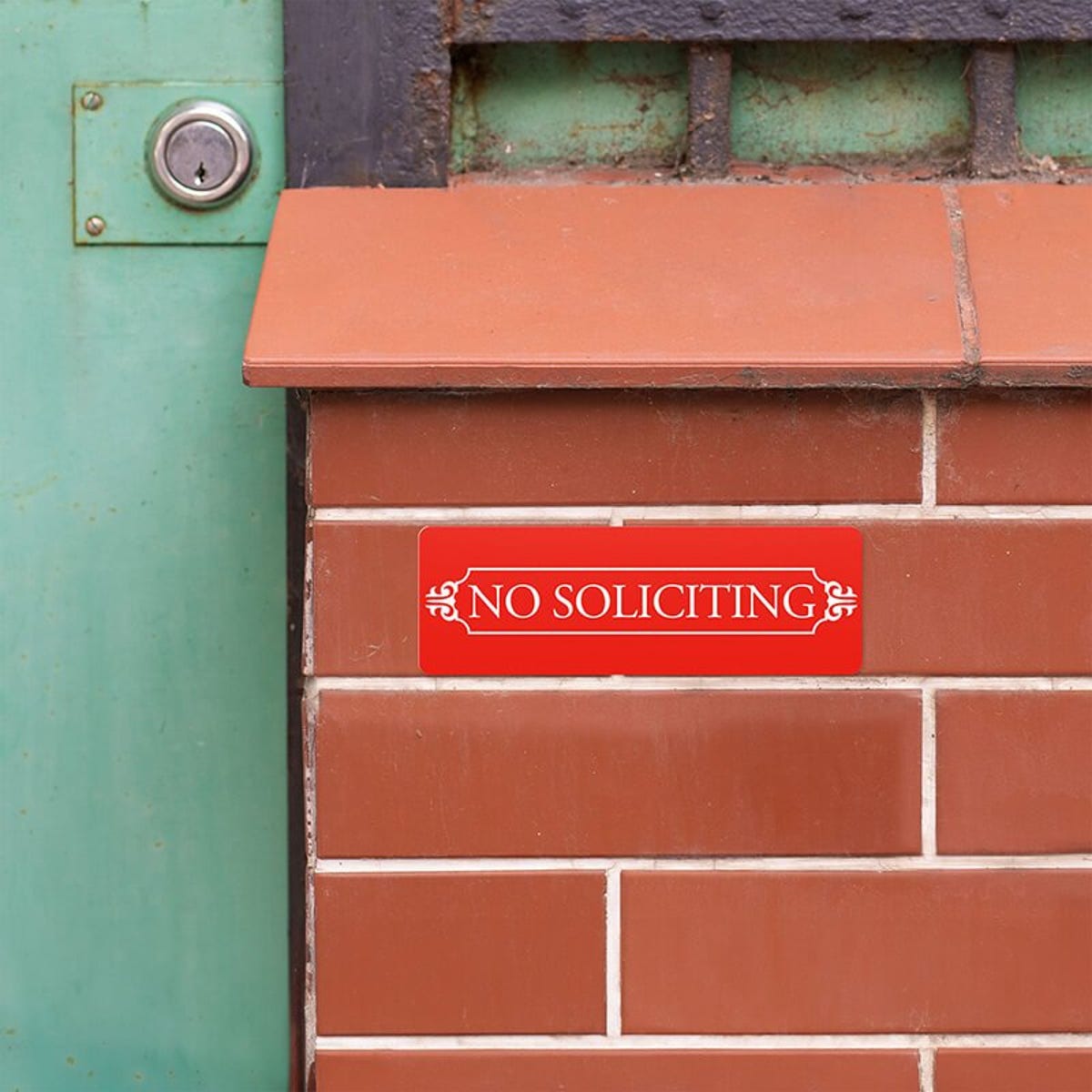 2"x6" Custom Plastic Sign for No Soliciting