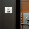 3"x4" Custom Plastic Sign for a Hotel Room Number 