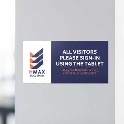 Color 6" x 12" Horizontal Sign - alternate view