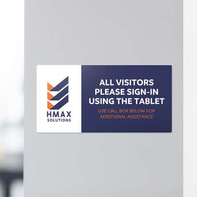 Color 6" x 12" Horizontal Sign - alternate view