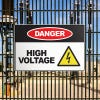 8" x 12" custom plastic sign displayed as a warning sign
