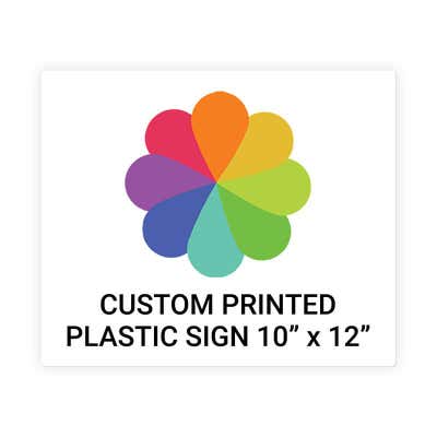 Color Sign Horizontal 10 in x 12 in
