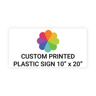Color Sign Horizontal 10 in x 20 in