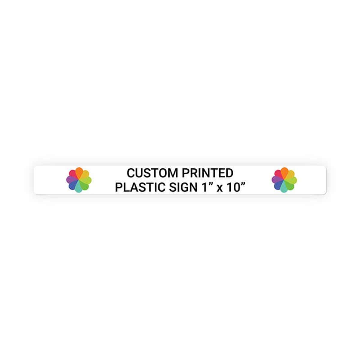 Color Sign Horizontal 1" x 10"