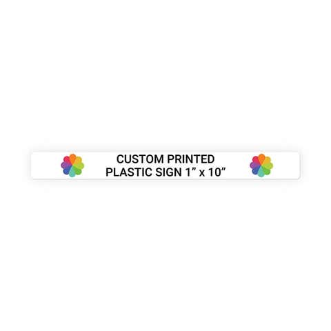 Color 1" x 10" Horizontal Sign