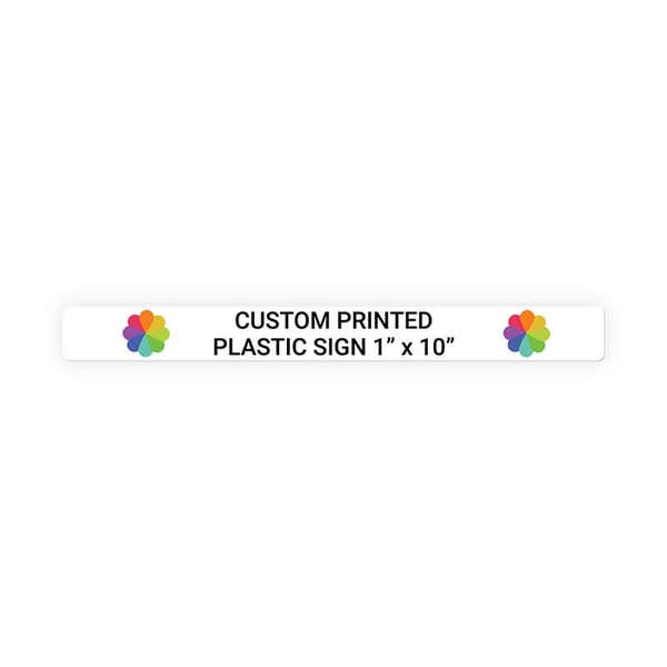 Color 1" x 10" Horizontal Sign