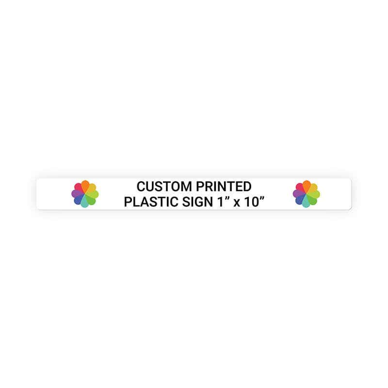 Color Sign Horizontal 1" x 10"