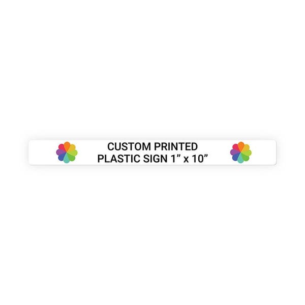 Color 1" x 10" Horizontal Sign