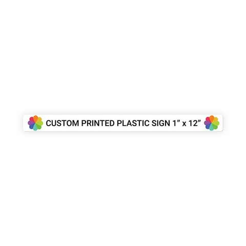 Color 1" x 12" Horizontal Sign