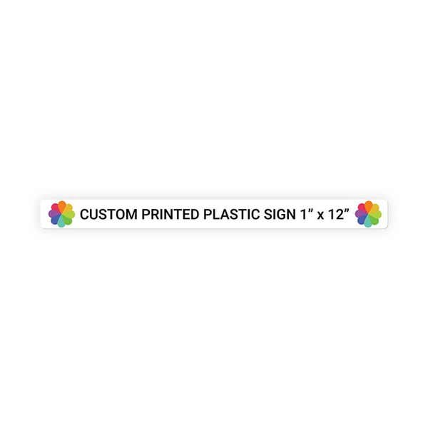 Color 1" x 12" Horizontal Sign
