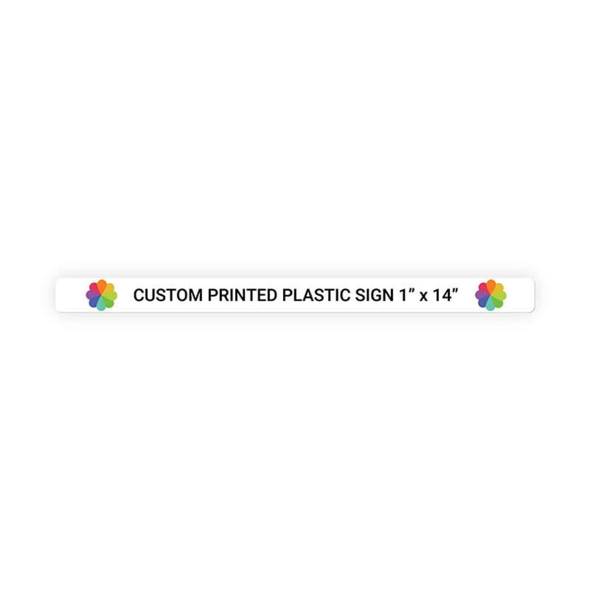 Color Sign Horizontal 1" x 14"