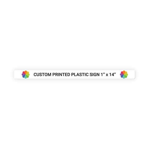 Color 1" x 14" Horizontal Sign