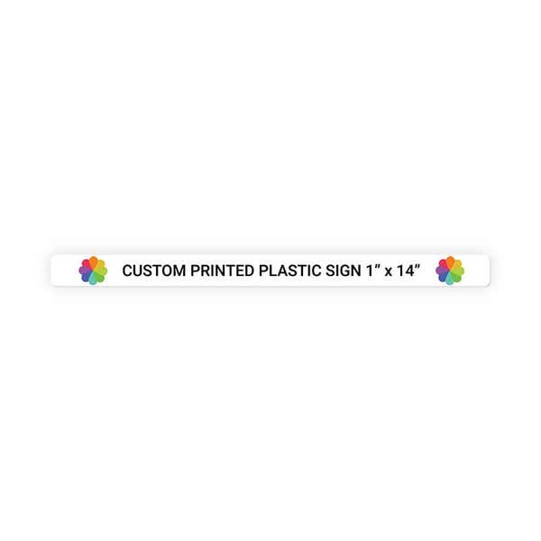 Color 1" x 14" Horizontal Sign