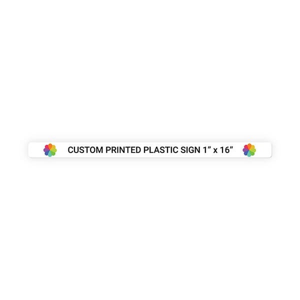 Color 1" x 16" Horizontal Sign