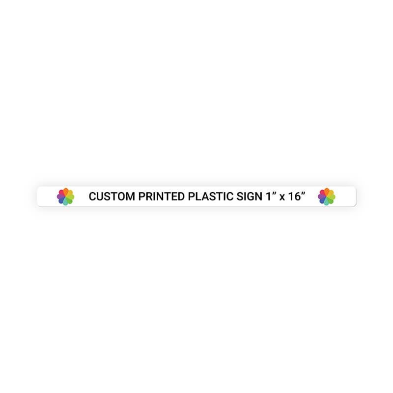 Color Sign Horizontal 1" x 16"