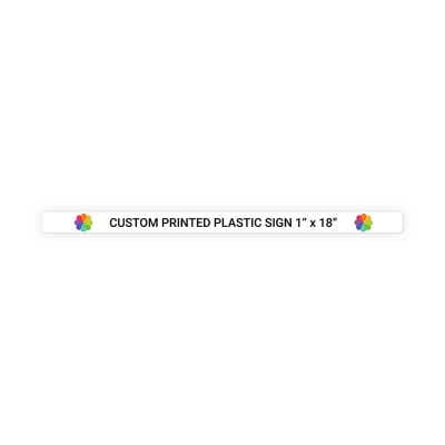 Color Sign Horizontal 1 in x 18 in