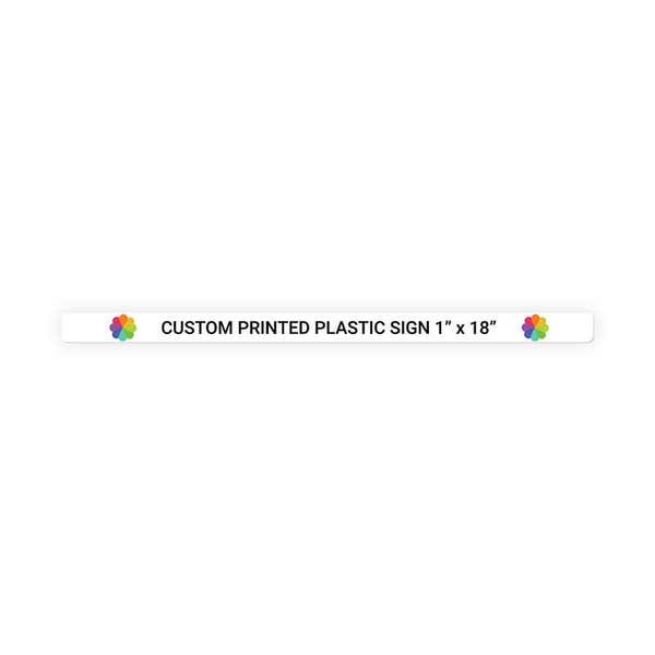 Color 1" x 18" Horizontal Sign