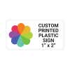 Color Sign Horizontal 1" x 2"