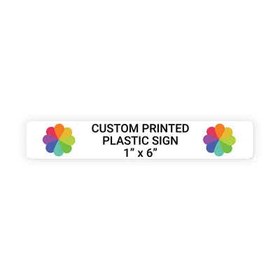 Color Sign Horizontal 1 in x 6 in