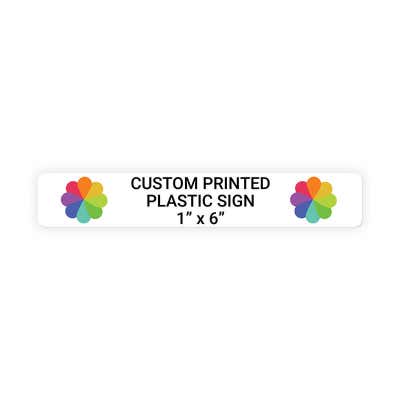 Color Sign Horizontal 1 in x 6 in