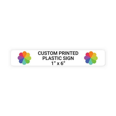Color 1" x 6" Horizontal Sign
