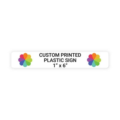 Color Sign Horizontal 1 in x 6 in