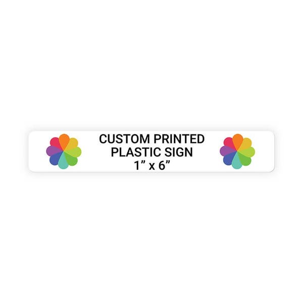Color 1" x 6" Horizontal Sign