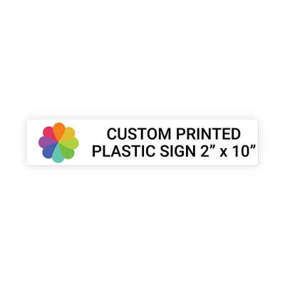 Color Sign Horizontal 2 in x 10 in