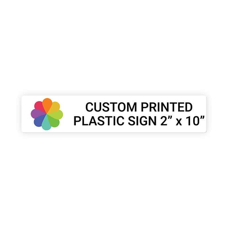 Color Sign Horizontal 2" x 10"