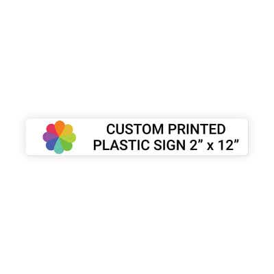 Color Sign Horizontal 2 in x 12 in