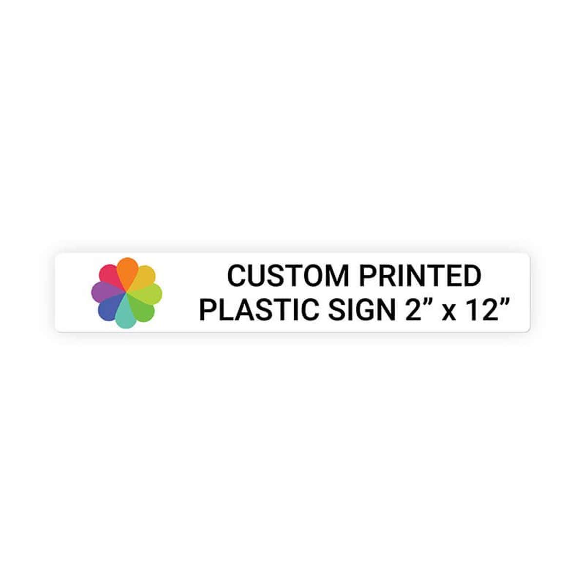 Color Sign Horizontal 2" x 12"