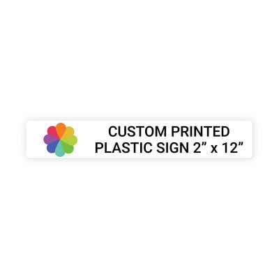 Color Sign Horizontal 2 in x 12 in