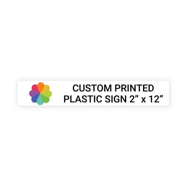 Color 2" x 12" Horizontal Sign