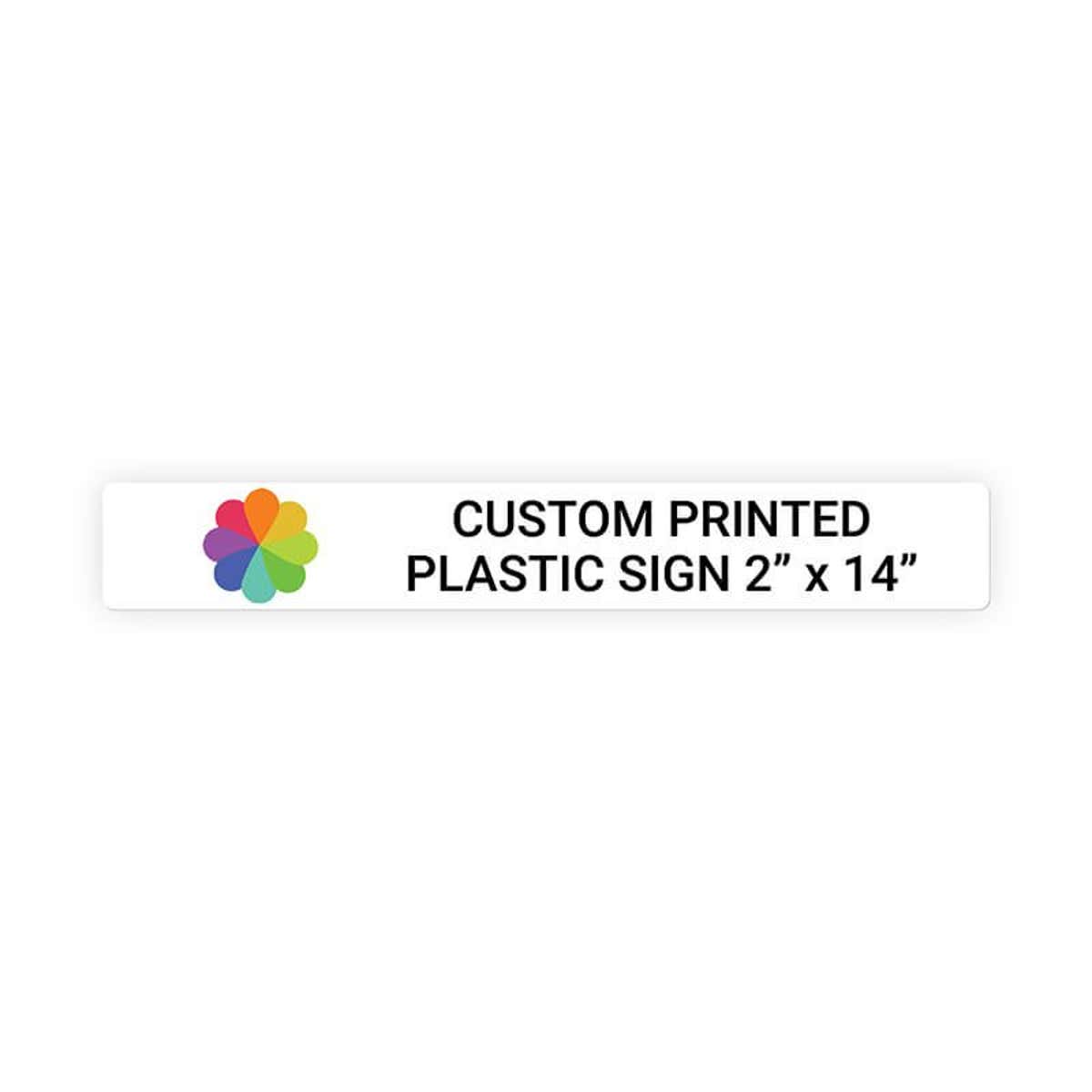 Color Sign Horizontal 2" x 14"