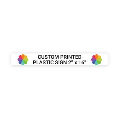 Color Sign Horizontal 2 in x 16 in