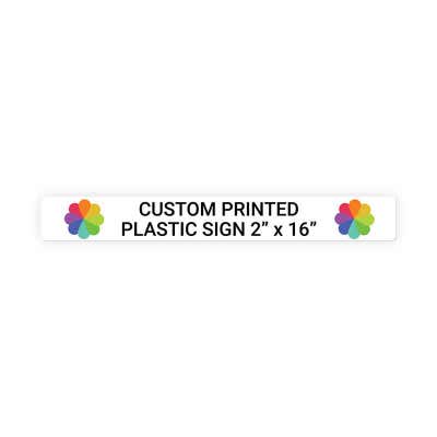 Color Sign Horizontal 2 in x 16 in