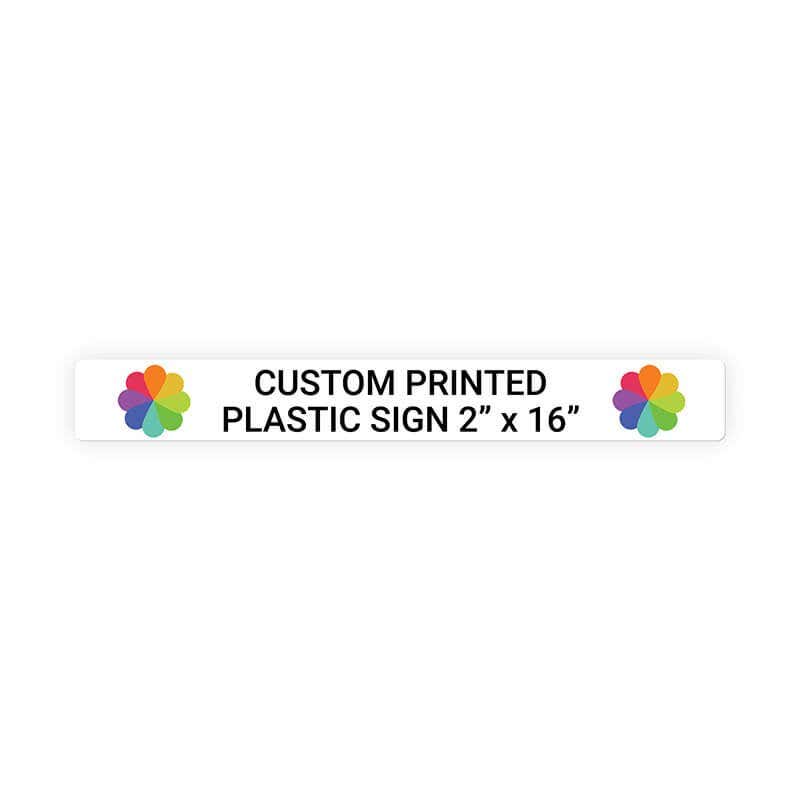 Color Sign Horizontal 2" x 16"